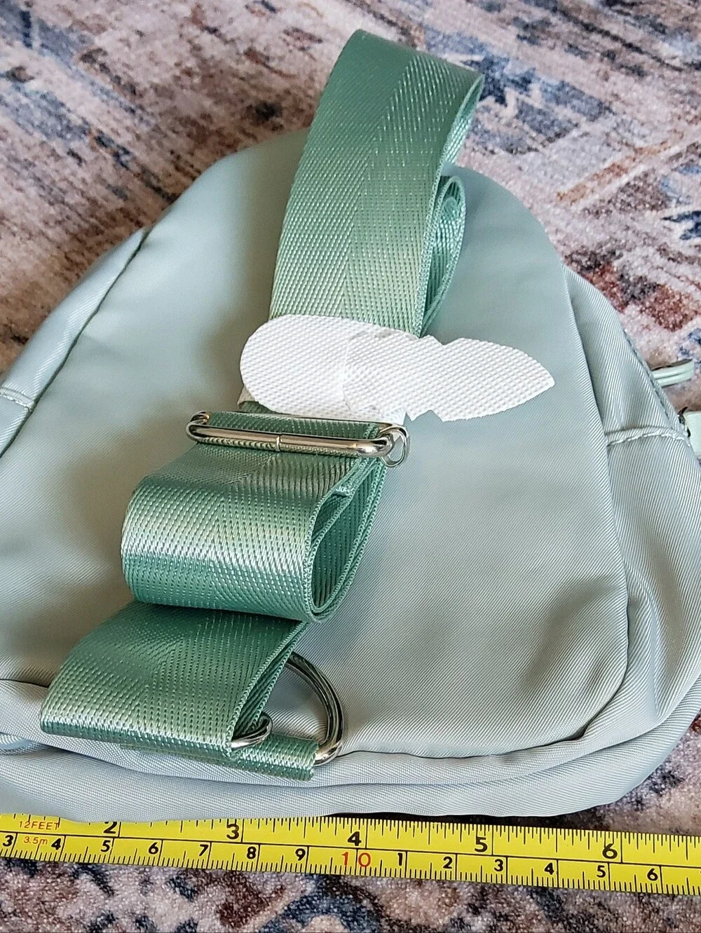 Mint Green Chest Crossbody Backpack Heart Love By CHARO Mini Backpack